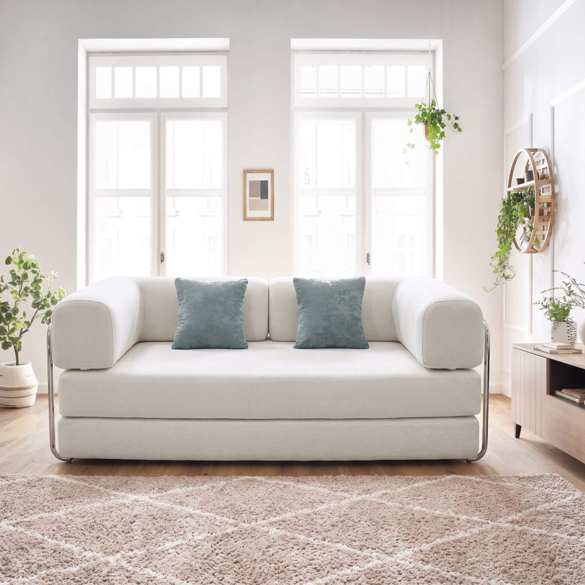Kaia compressed convertible sofa, corduroy or fabric