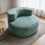 MILO – Fauteuil design en velours vert Fauteuil en velours vert, style moderne et confortable, idéal pour un salon ou une chambre.