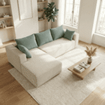 canape-dangle-tissu-creme-avec-coussins-bleu-canard